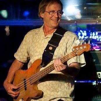 Barney Evers playing bass